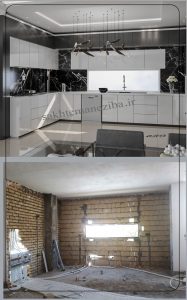 قبل و بعد طراحی آشپزخانه